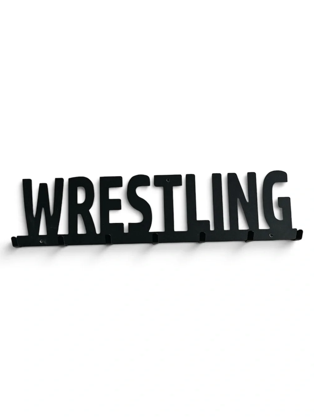 Wrestling Black Coated Metal Display Hooks Holder Rack for Hanging Medals